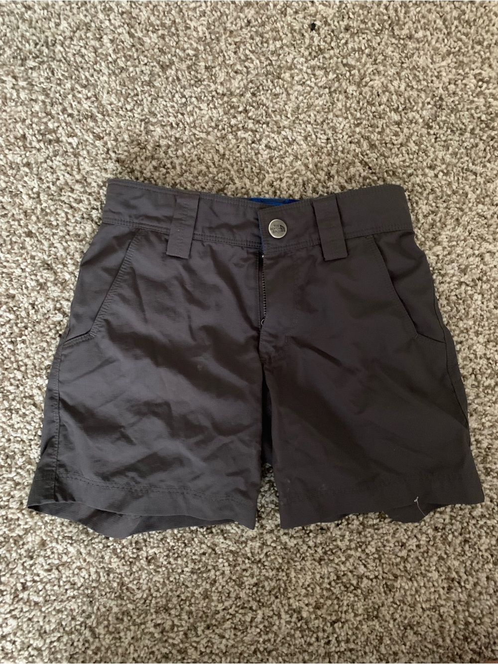 The North Face Kids Gray Overalls-Style Shorts